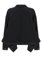 Sacai Denim Insert Blazer Black, view 2