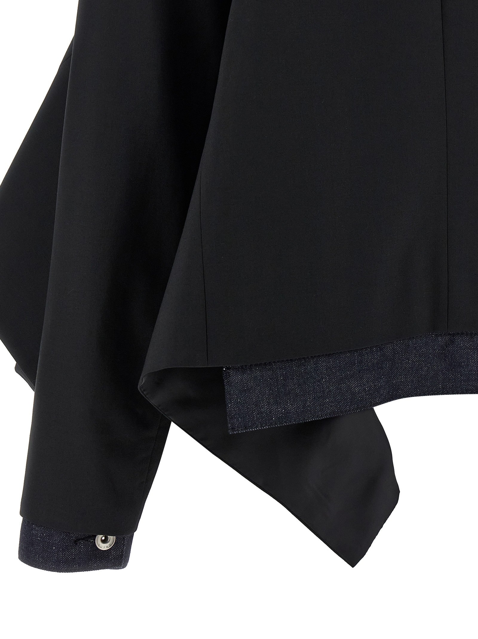 Sacai Denim Insert Blazer Black