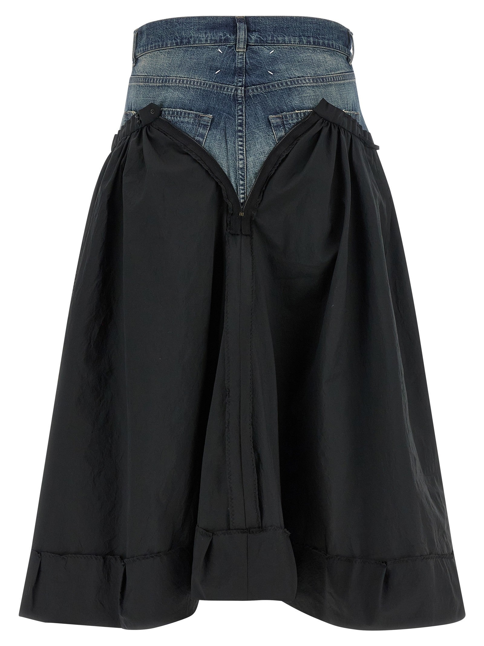 Maison Margiela Denim Insert Skirt Gold
