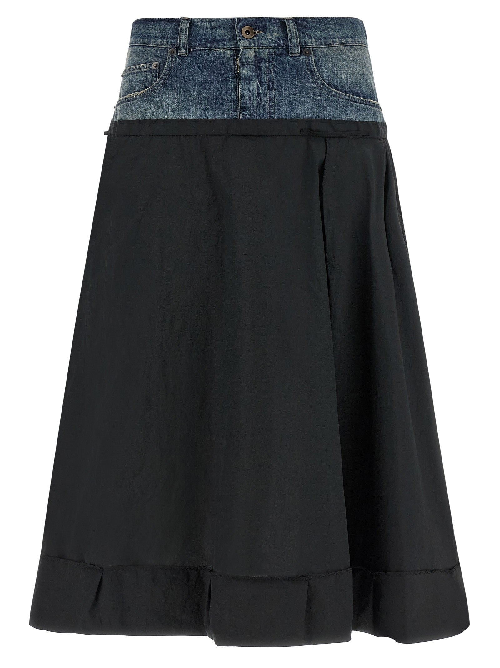 Maison Margiela Denim Insert Skirt Gold
