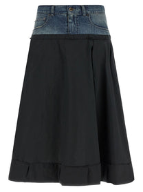 Maison Margiela Denim Insert Skirt Gold
