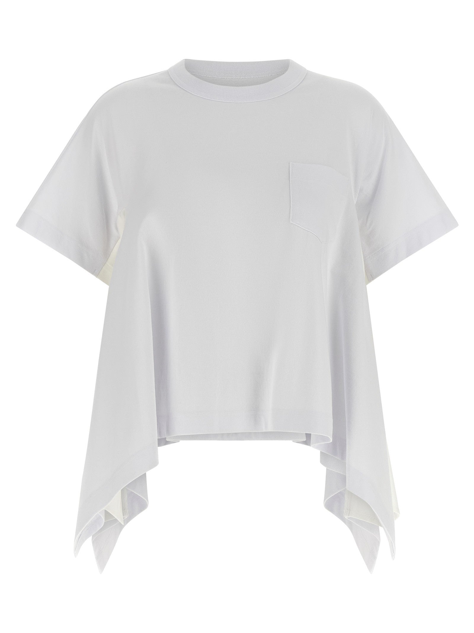 Sacai Denim Insert Shirt White
