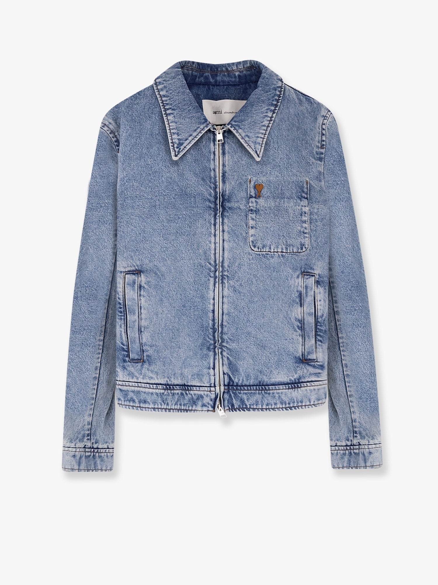 Ami Paris Men's Denim Jacket Blue
