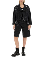 Moschino Jeans Women's Denim Jacket Black, view 2