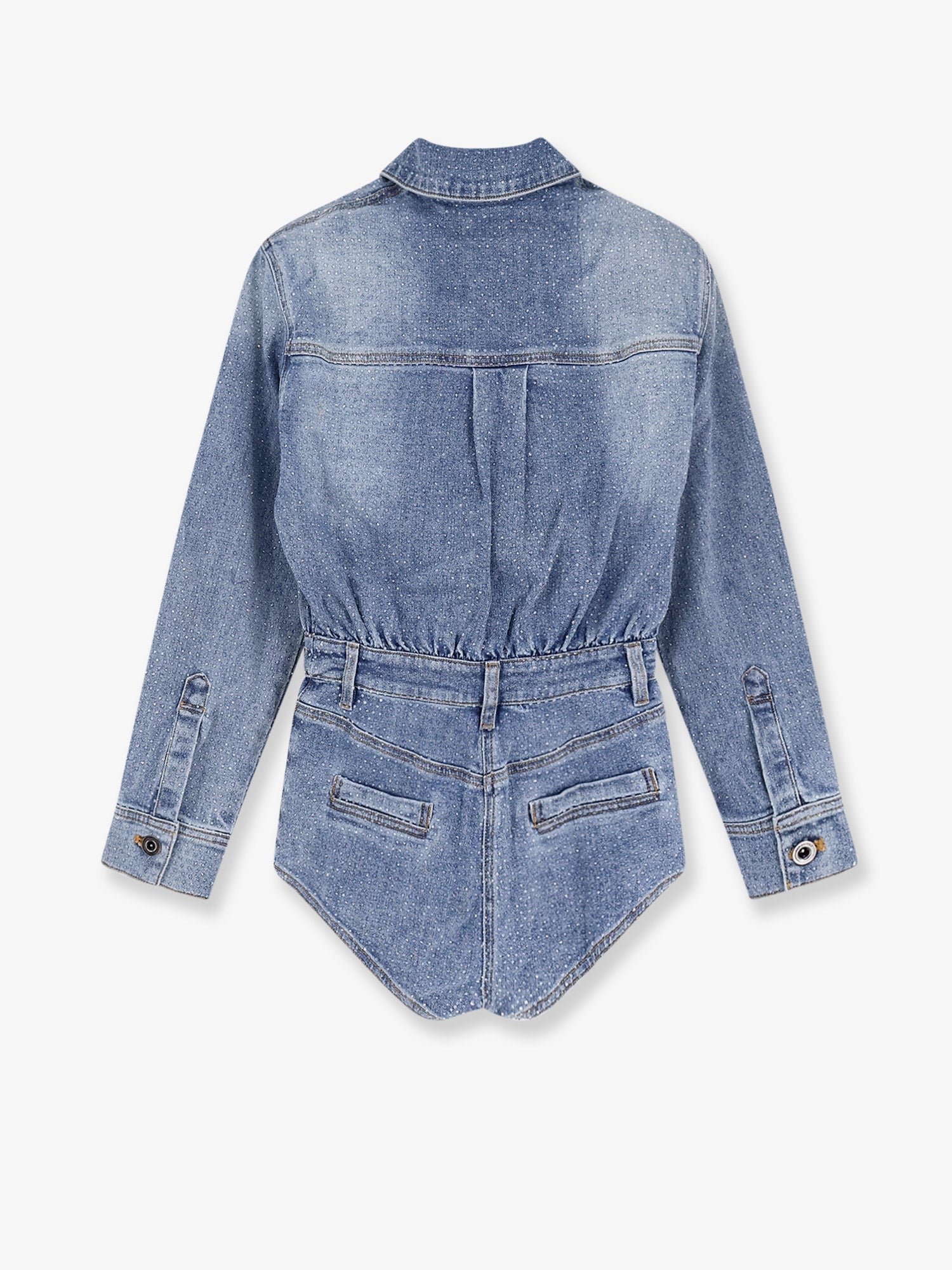 self-portrait Women's Denim Jumpsuit Blue self-portrait