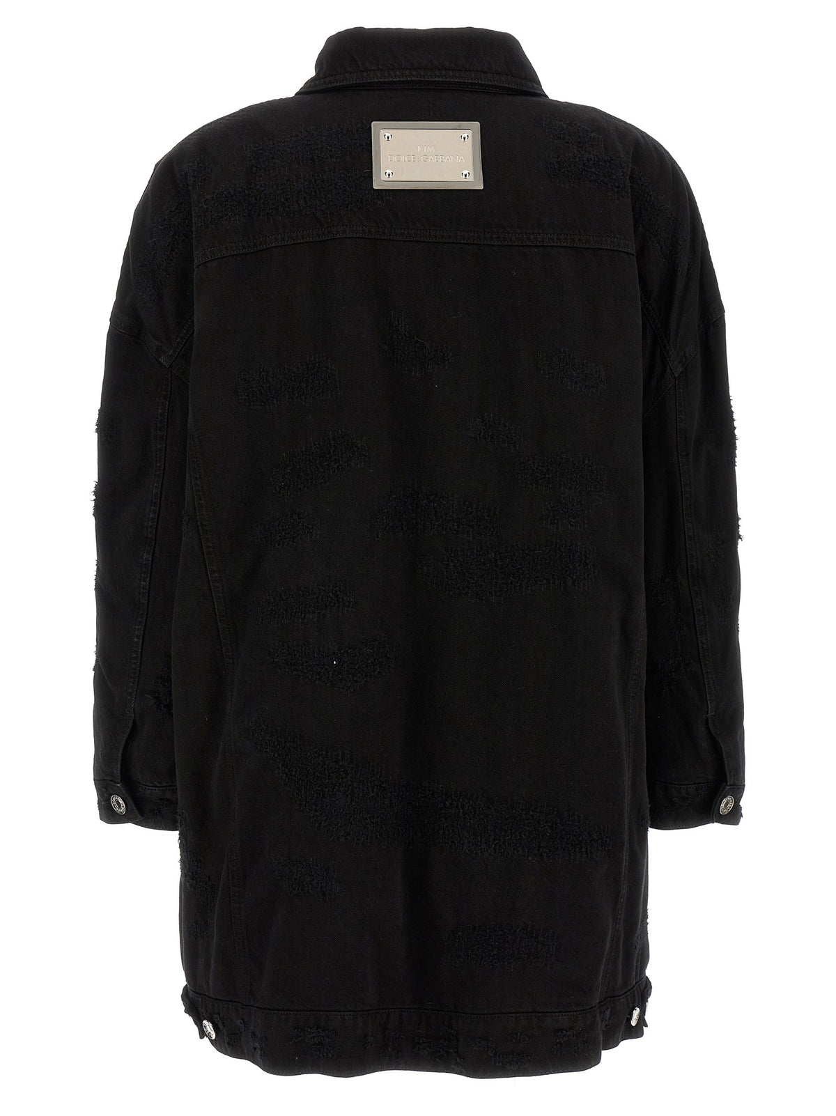 Dolce &amp; Gabbana Denim Long Jacket Black, view 2
