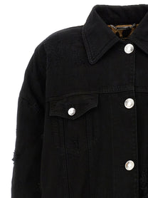Dolce &amp; Gabbana Denim Long Jacket Black