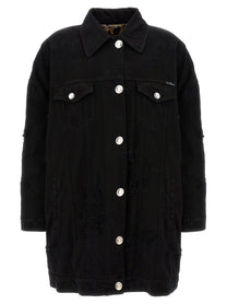 Dolce &amp; Gabbana Denim Long Jacket Black