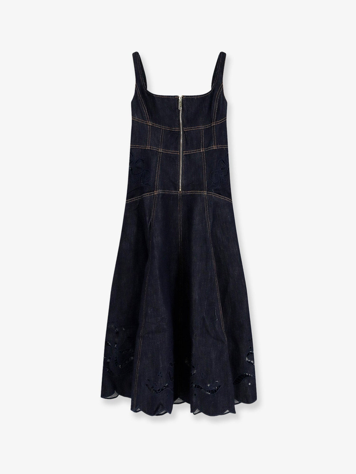 self-portrait Women's Denim Midi Dress Blue