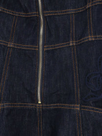 self-portrait Women's Denim Midi Dress Blue