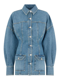 The Attico Women's Denim Mini Dress Blue