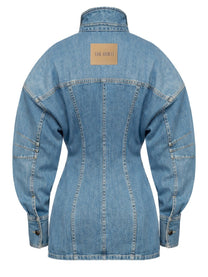 The Attico Women's Denim Mini Dress Blue
