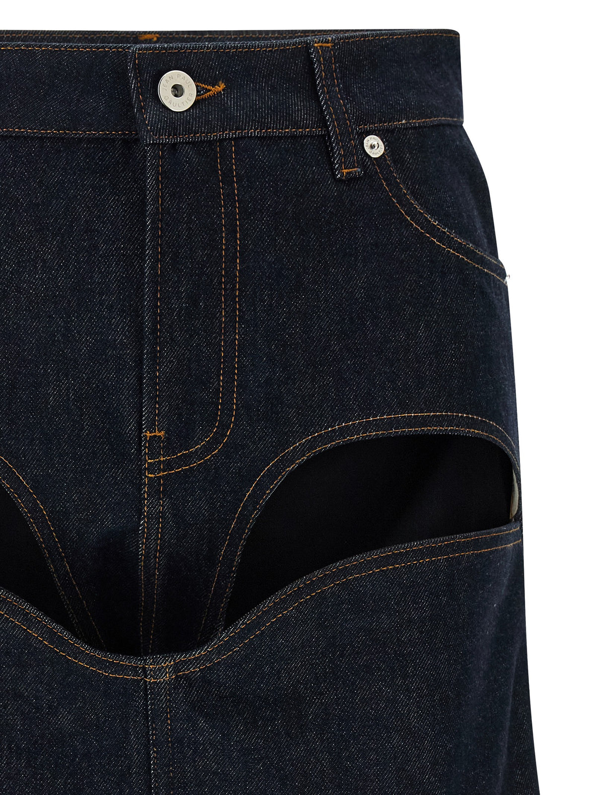 Jean Paul Gaultier Denim Mini Skirt Blue