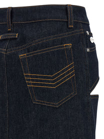 Jean Paul Gaultier Denim Mini Skirt Blue