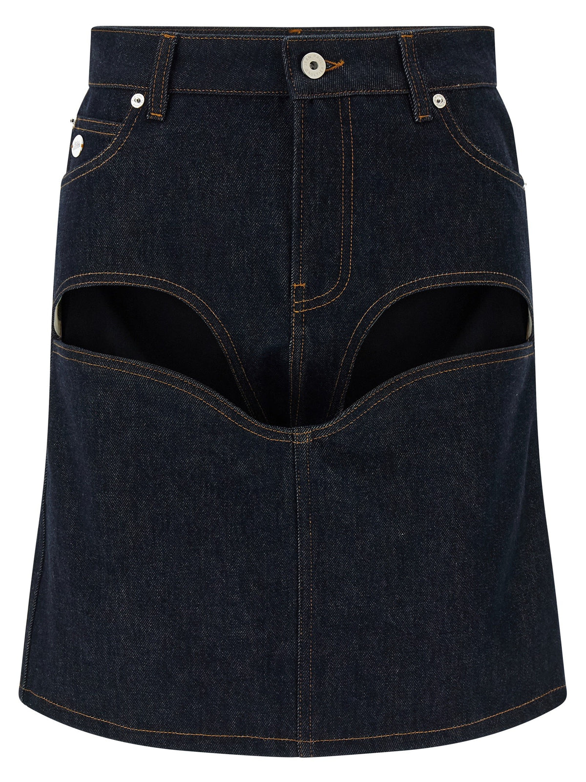 Jean Paul Gaultier Denim Mini Skirt Blue