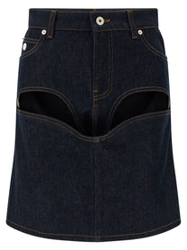 Jean Paul Gaultier Denim Mini Skirt Blue