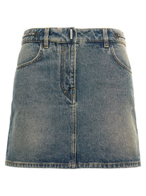 Givenchy Denim Mini Skirt Blue