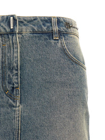 Givenchy Denim Mini Skirt Blue