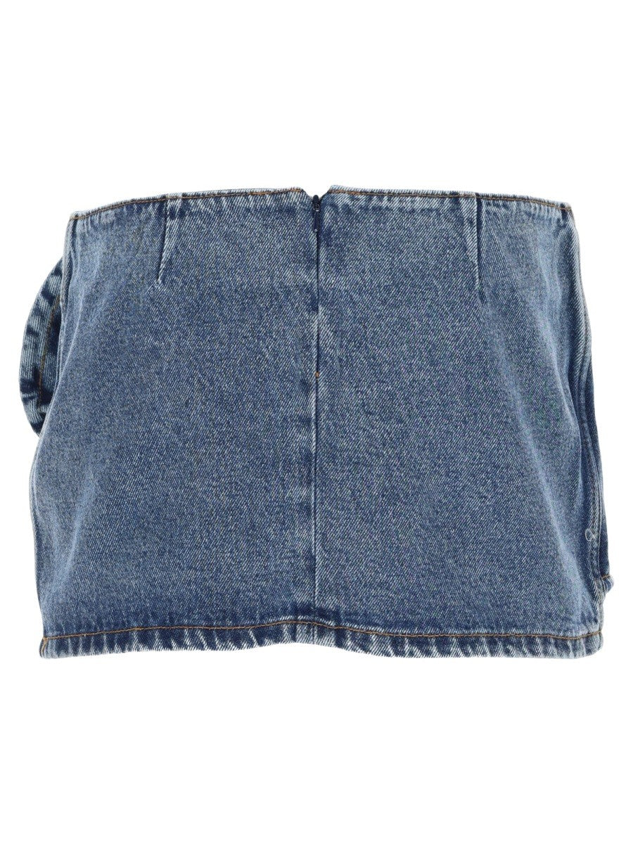Magda Butrym Women's Denim Miniskirt Blue