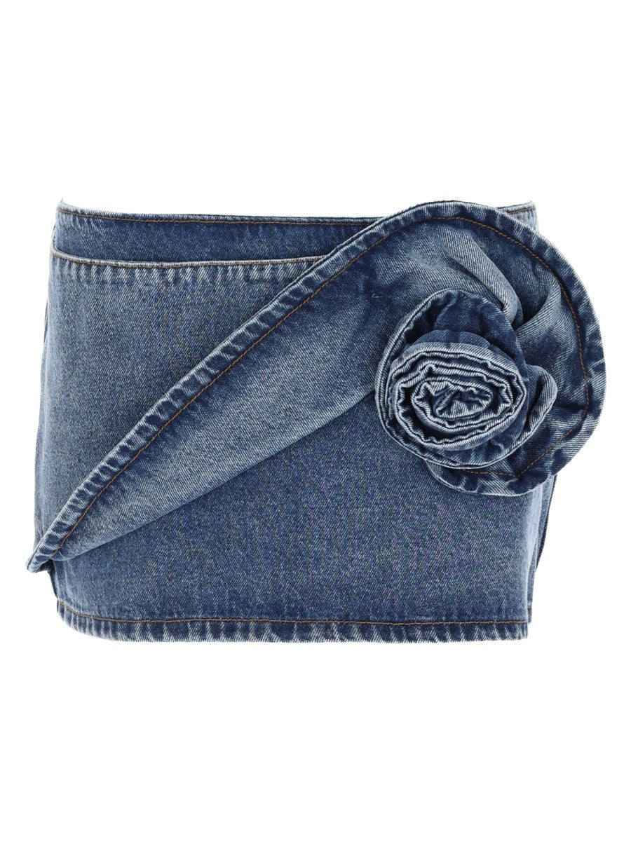 Magda Butrym Women's Denim Miniskirt Blue