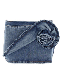 Magda Butrym Women's Denim Miniskirt Blue
