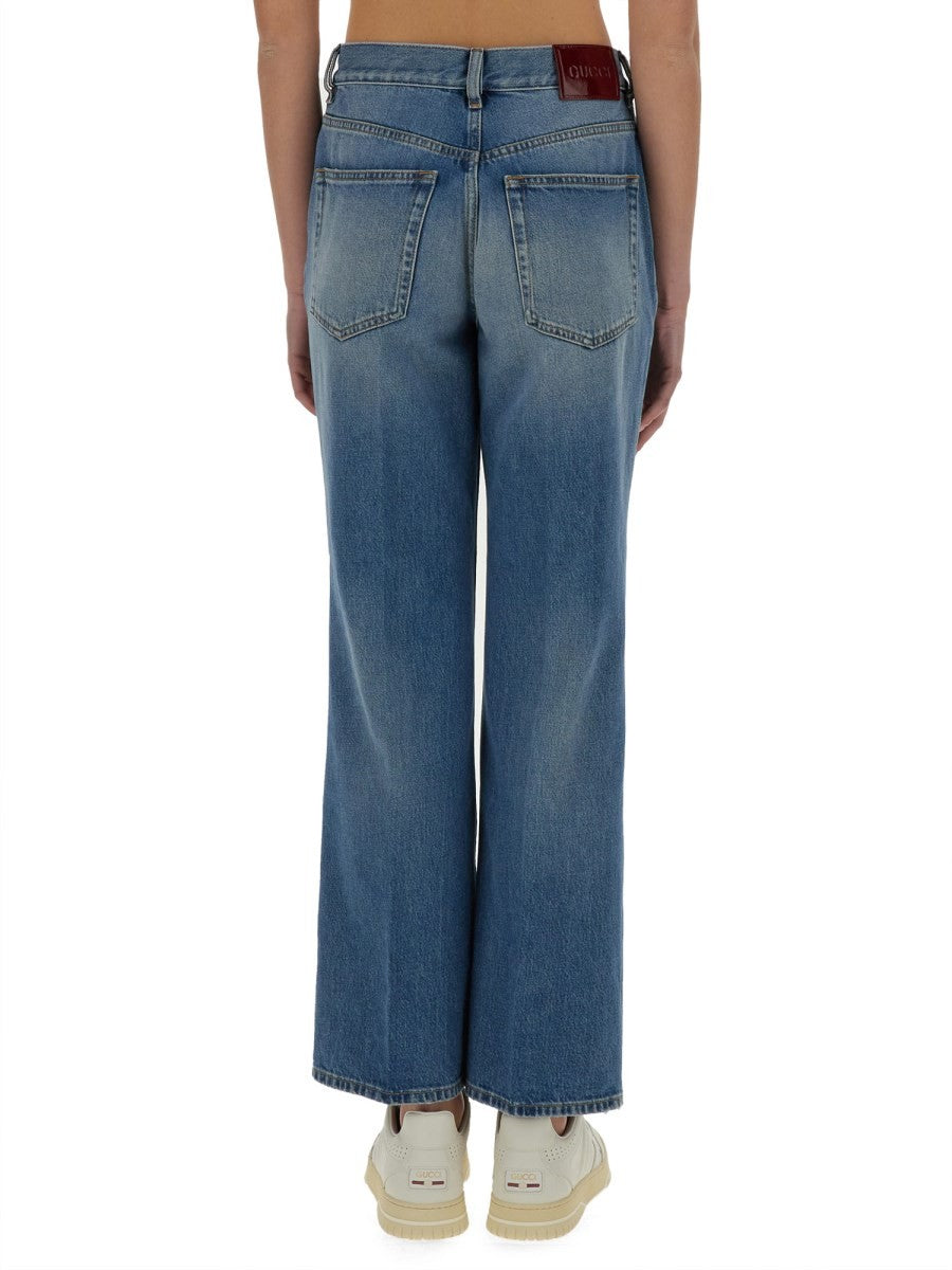 Gucci Women's Denim Pants Blue, view 3