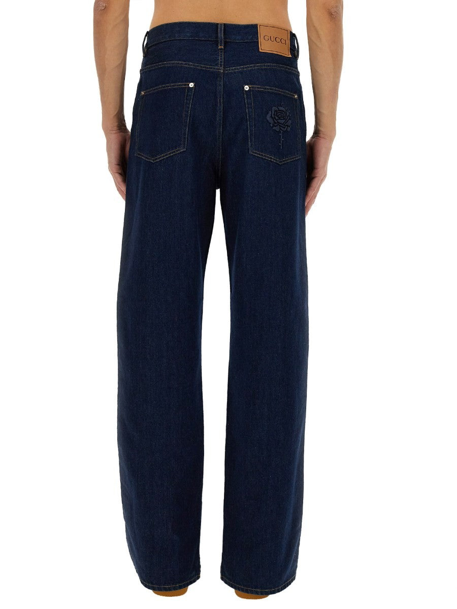 Gucci Men's Denim Pants Blue