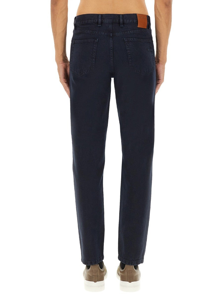 Zegna Men's Denim Pants Black