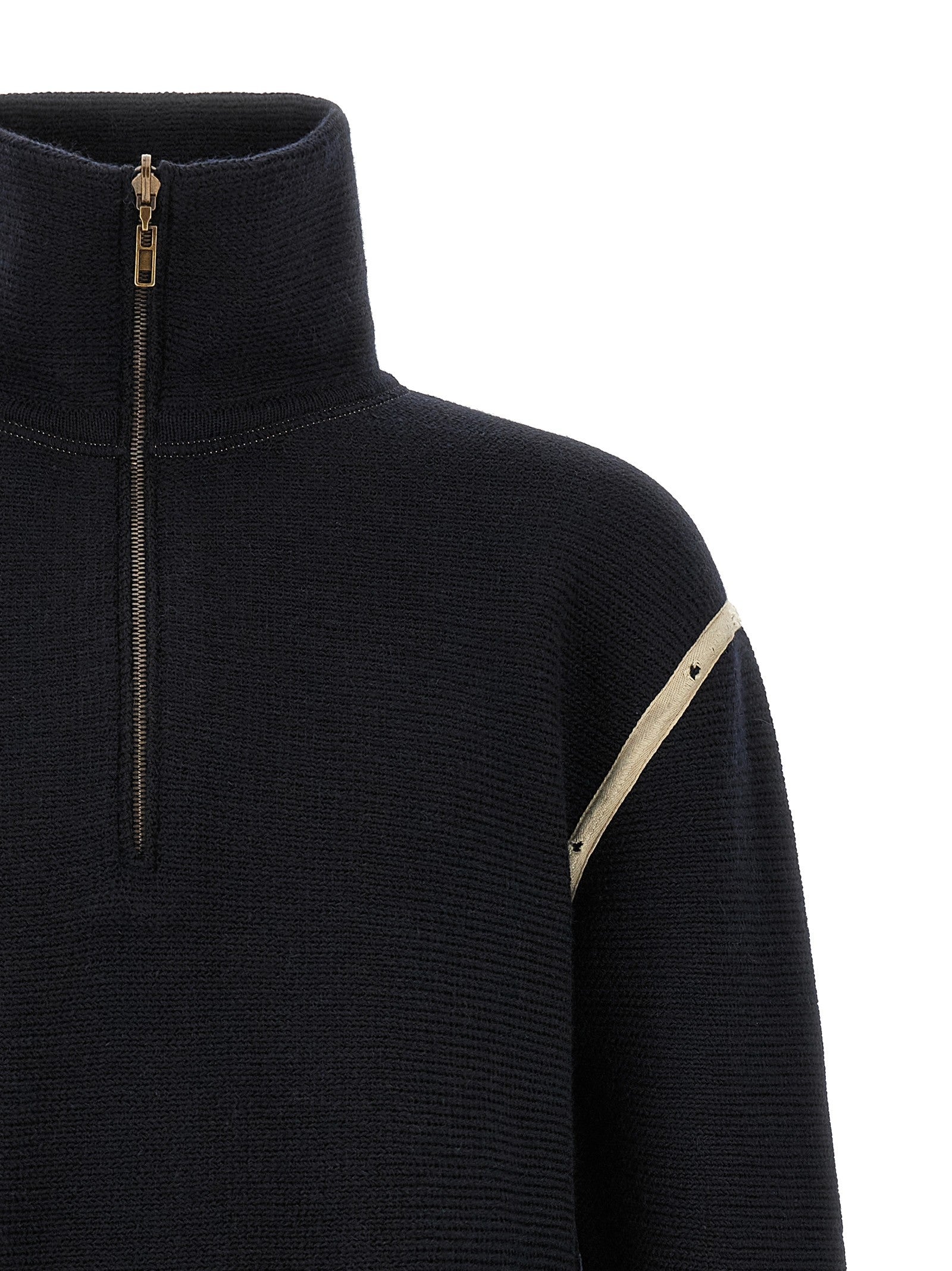 Maison Margiela Denim Patch Sweater Blue