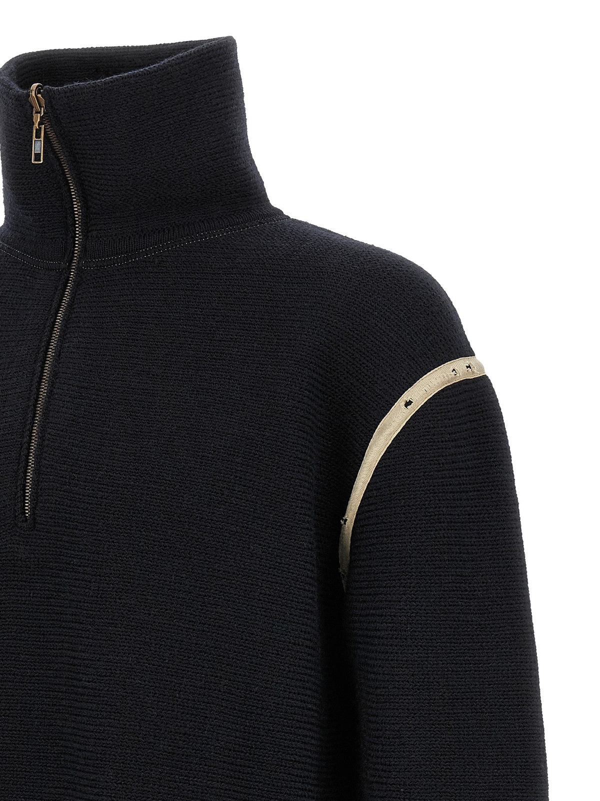 Maison Margiela Denim Patch Sweater Blue