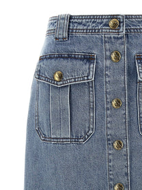 Zimmermann Denim Pencil Skirt Blue