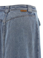 Zimmermann Denim Pencil Skirt Blue, view 4