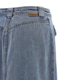 Zimmermann Denim Pencil Skirt Blue