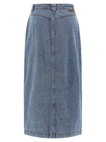 Zimmermann Denim Pencil Skirt Blue