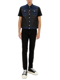 Dsquared2 Men's Denim Puffer Vest Blue, view 2