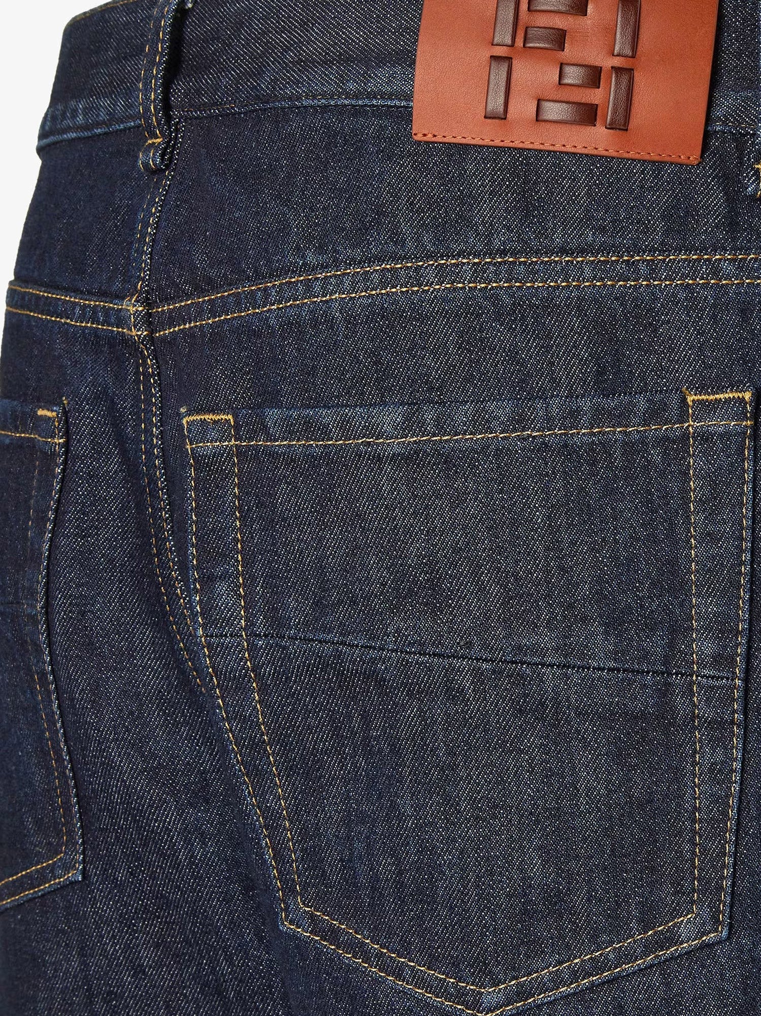 Fendi Men's Denim Regular Blu Washed Jeans Blue