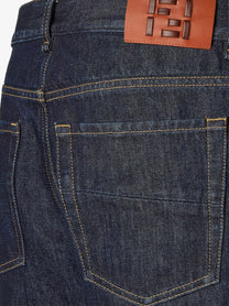 Fendi Men's Denim Regular Blu Washed Jeans Blue