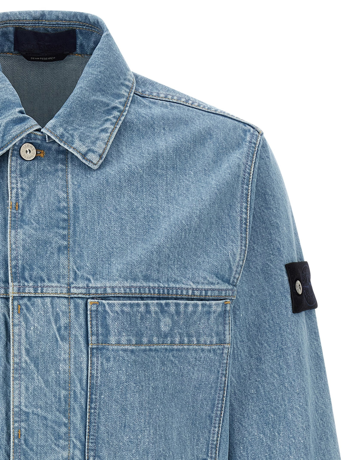 Stone Island Denim Research Capsule Jacket Blue, view 3