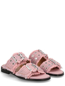 Ganni Women's Denim Sandal Blue