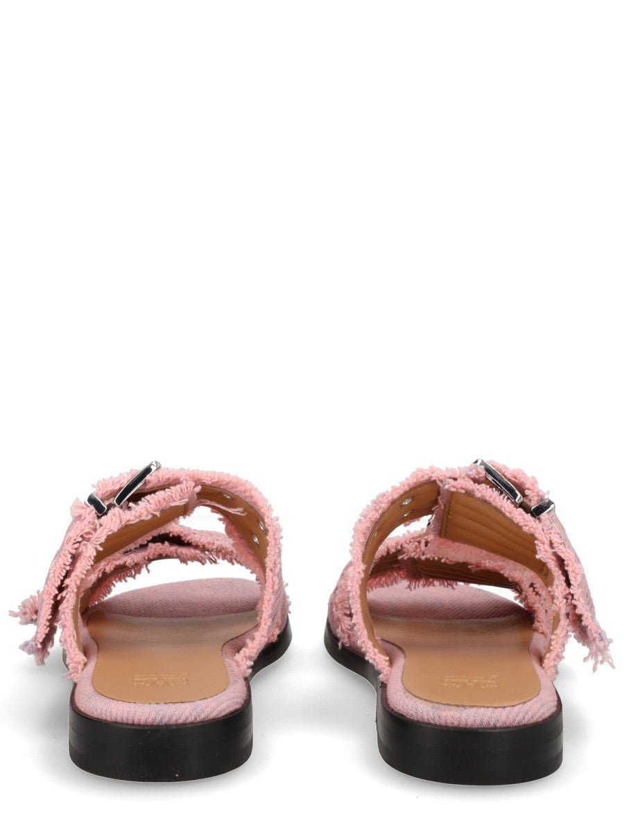 Ganni Women's Denim Sandal Blue
