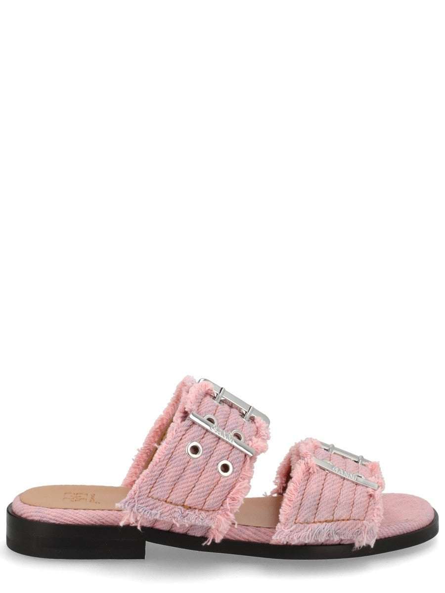 Ganni Women's Denim Sandal Blue