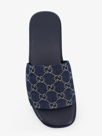 Gucci Men's Denim Sandals Blue