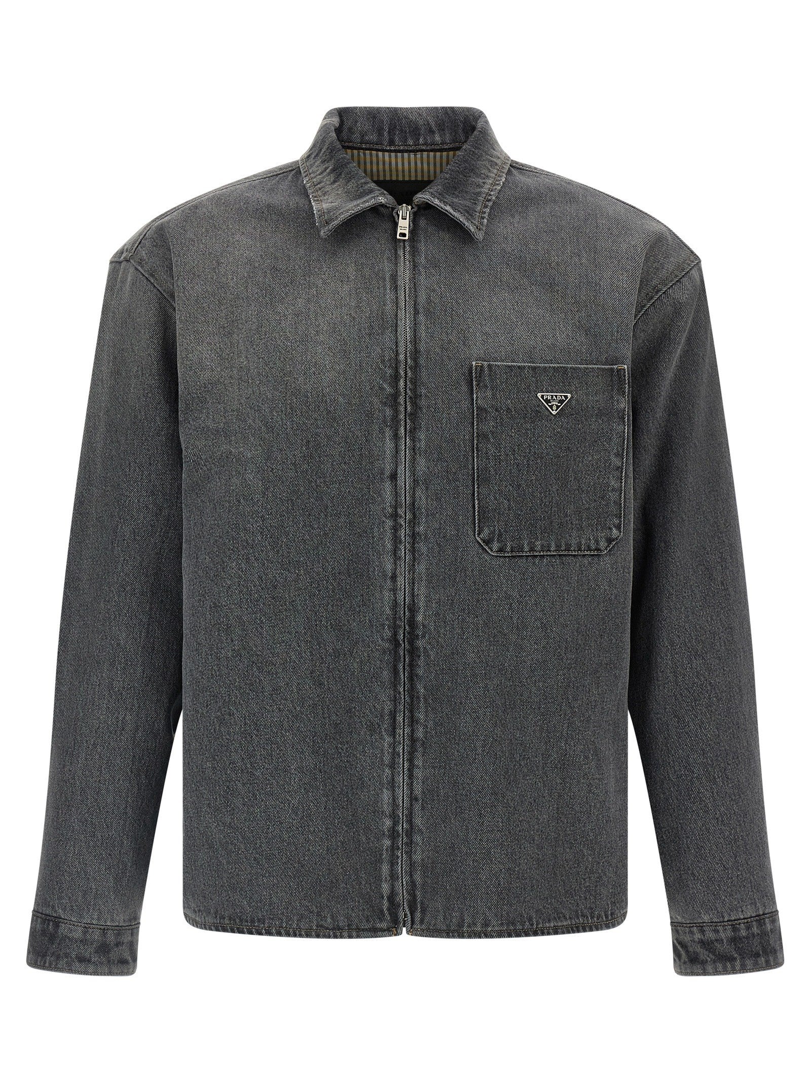 PRADA Denim Shirt Grey
