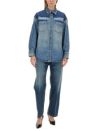 Victoria Beckham Women's Denim Shirt Blue, view 2