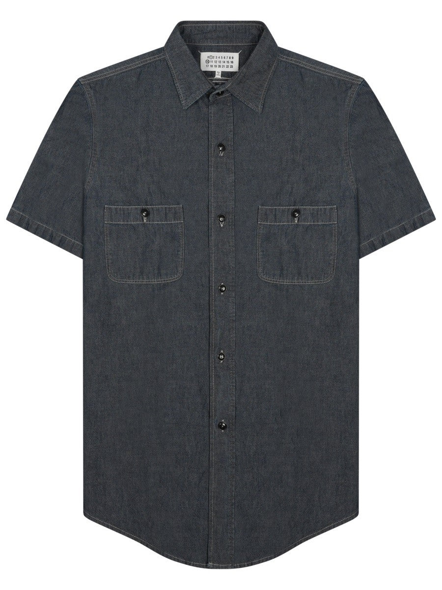 Maison Margiela Men's Denim Shirt Blue
