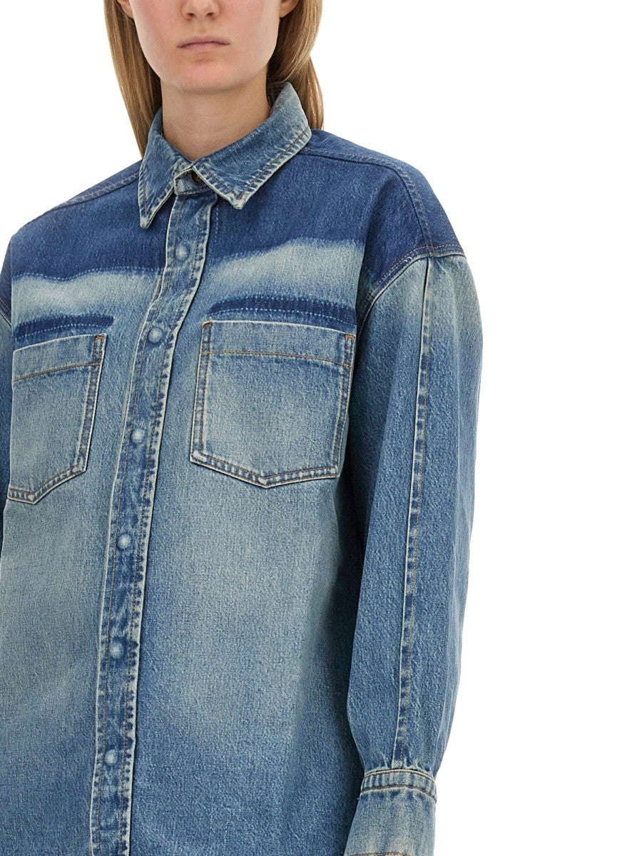 Victoria Beckham Women's Denim Shirt Blue