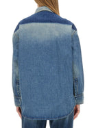 Victoria Beckham Women's Denim Shirt Blue, view 3