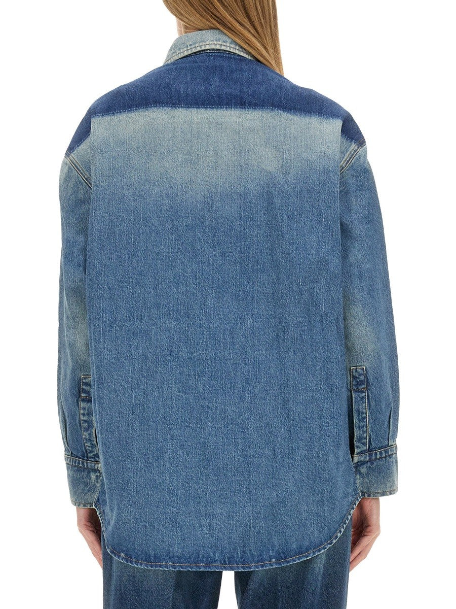 Victoria Beckham Women's Denim Shirt Blue