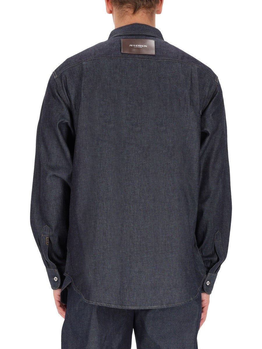 JW Anderson Men's Denim Shirt Blue
