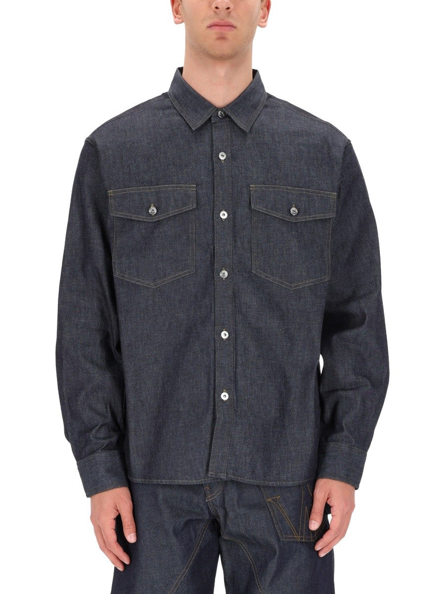 JW Anderson Men's Denim Shirt Blue